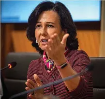  ?? ?? Ana Botín, presidenta de Santander.