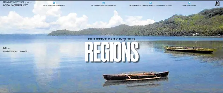  ?? NEWSINFO.INQUIRER.NET —PHOTO COURTESY OF THE PHILIPPINE INFORMATIO­N AGENCY-EASTERN VISAYAS ?? WWW.INQUIRER.NET
Editor
Maria Edralyn L. Benedicto
IDLE Two fishing boats, in this undated photo, have been left idle by fishermen along the Irong-Irong Bay in Catbalogan City, Samar, which is among the three bays in the provinces of Samar and Eastern Samar where harvesting of shellfish has been banned as these are found to have been contaminat­ed by the red tide toxin.