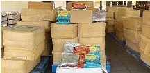 2.4 million packs of chewing tobacco found in 4 containers