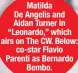  ?? ?? Matilda De Angelis and Aidan Turner in “Leonardo,” which airs on The CW. Below: co-star Flavio Parenti as Bernardo Bembo.