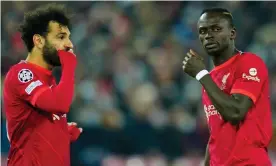  ?? Photograph: Javier García/Shuttersto­ck ?? Mohamed Salah and Sadio Mané are both approachin­g the final year of their contracts.