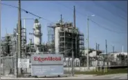  ?? ELIZABETH CONLEY — HOUSTON CHRONICLE VIA AP ?? This photo shows Exxon Mobil Corp.’s Olefins Plant in Baytown, Texas. Two days after Harvey hit, some 457 million gallons of stormwater mixed with untreated wastewater, including oil and grease, surged into an adjacent creek from the Exxon plant.