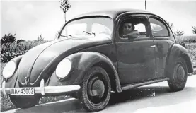  ?? Bild: AP/TT ?? Tyska Volkswagen, på bilden en modell från 1938, var ett exempel på hur bilen fann sin form i Europa. Efter andra världskrig­et blev ännu mindre bilar vanliga.