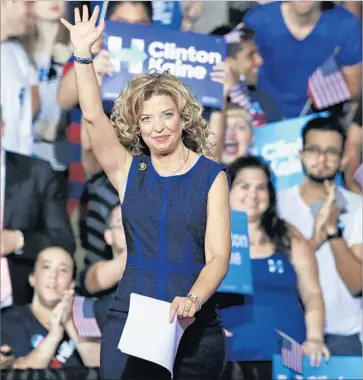  ?? Al Diaz Miami Herald ?? IN FLORIDA, Wasserman Schultz faces a reelection battle with a Bernie Sanders supporter for her U.S. House seat. She came under frequent criticism from Sanders during the primary campaign.