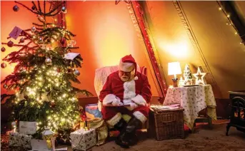  ?? ?? Santa’s Grotto at Alderford Lake. PA Photo/Alderford.