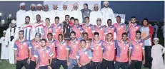  ??  ?? Bank Muscat Green Sports field presented to Al Jinz Sports Team in Al Suwaiq.