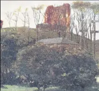  ??  ?? Picture perfect The postcard depicts Ardrossan Castle’s Red Keep