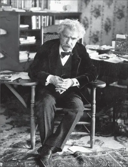  ?? Associated Press ?? MARK TWAIN’S shorter works were more tightly crafted than his novels, reviewer Laura Skandera Trombley says.