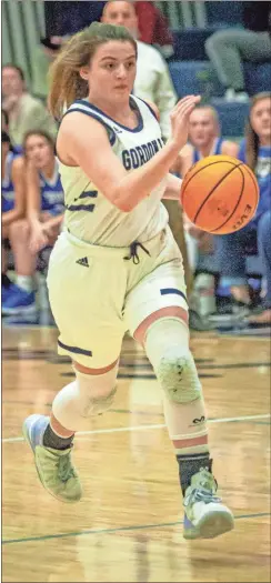  ?? Jan Wright, file ?? Emma McGraw dribbles up the floor in a recent game. Both Gordon Lee basketball teams sit third in their respective Region 6-A standings with just two weeks left in the regular season.