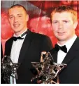  ??  ?? Myself and the ‘rogue’ Donaghy with our All-Star awards back in 2008