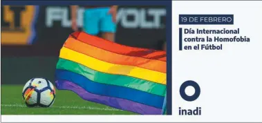  ?? ?? TENDIENDO REDES. Sin la visibilida­d del año pasado, el Inadi y la AFA recordaron el Día Internacio­nal contra la Homofobia en el Fútbol.