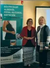  ?? NEWS PHOTO JEREMY APPEL ?? South East Alberta Fetal Alcohol Network parent and caregiver representa­tive Tammy Herbet and network co-ordinator Myrna Stark at the group's conference on Friday.