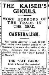  ??  ?? ABOVE: A Daily Express story from April 1917.