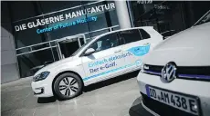  ?? JENS SCHLUETER/GETTY IMAGES ?? Volkswagen e-Golf electric cars will be used in the company’s new “We Share” fleet to be rolled out in Berlin.