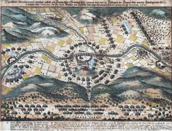  ?? FOTO: KREISARCHI­V ?? Stich von Merian zur Schlacht bei Tuttlingen 1643, aus „Kreisarchi­v Alte Ansichten 19“.