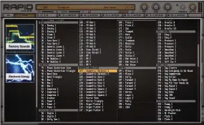  ??  ?? The oscillator browser is full of wavetables and multisampl­es