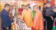  ?? HT ?? Chief minister Yogi Adityanath in Aligarh on Friday.