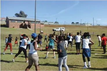  ??  ?? SAPS, Famsa and the CPF celebrated Women’s Day actively at the Oval.