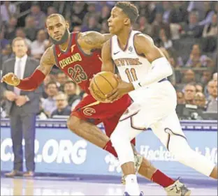  ?? USA TODAY SPORTS ?? LeBron James (l). says former Knicks president Phil Jackson, not Frank Ntilikina (r.), was the focus of his criticism over the past few days.