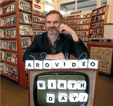  ?? KEVIN STENT/STUFF ?? Aro Video owner Andrew Armitage will be celebratin­g Wellington’s most well-known video store’s 30th birthday.