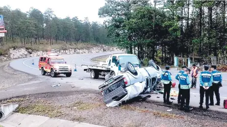  ??  ?? UBICACIÓN. El volcamient­o se produjo en el kilómetro 34 de la carretera del norte. Cerca de la comunidad de Zambrano.