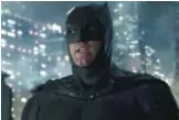  ??  ?? Ben Affleck reappears as the Batman in “Justice League”.