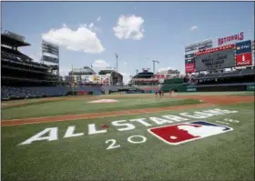  ?? ALEX BRANDON — THE ASSOCIATED PRESS ?? The field is readied before Major League Baseball’s All-Star Week at Nationals Park Friday in Washington.