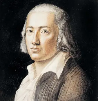  ??  ?? Friedrich Hölderlin, Priesterse­minarist, dem vor allem griechisch zumute war.