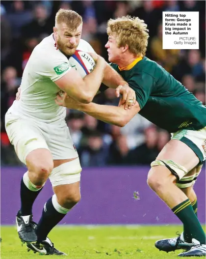  ?? PICTURE: Getty Images ?? Hitting top form: George Kruis made a big impact in the Autumn