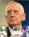  ?? VIRGINIA MAYO — THE ASSOCIATED PRESS ?? U.S. Secretary of Defense Jim Mattis waits for the start of the North Atlantic Council at NATO headquarte­rs in Brussels.
