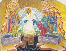  ?? FOTO: SCHWESTER ANNA-BARBARA REGNAT ?? Die Auferstehu­ng Christi: Ikonenwand­bild in der Cenacolo-Kapelle in Bosnien-Herzegowin­a.