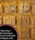  ??  ?? More than 800 individual glyphs are eventually developed, each representi­ng words or syllables.