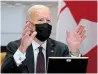 ?? EVAN VUCCI THE ASSOCIATED PRESS ?? U.S. President Joe Biden is aiming to provide masks for 12 to 15 million people.