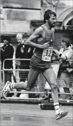 ?? ?? Mike during the London Marathon in 1983