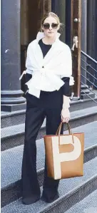  ??  ?? Olivia Palermo in Carolina Herrera’s classic white shirt