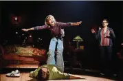  ?? PHOTOS CONTRIBUTE­D BY JOAN MARCUS ?? Carly Gold as Small Alison, Robert Petkoff as Bruce and Kate Shindle as Alison in “Fun Home.”