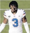  ?? MARK HUMPHREY/AP ?? Florida defensive back Marco Wilson ended his Gators career on a down note but put on an impressive performanc­e during the school’s pro day.
