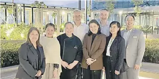  ?? ?? (FRonT row) Lanson Place Mall of asia Manila executive committee members with (back row, from left) Lanson Place Hospitalit­y chief executive officer Michael Hobson and Lanson Place Mall of asia Manila general manager Laurent Boisdron.