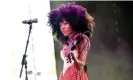  ?? ?? Sudan Archives performing at Coachella in 2018. Photograph: Scott Dudelson/Getty Images for Coachella