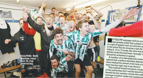  ?? PICTURE: Action Images ?? SCALPERS: Blyth Spartans enjoy their FA Cup giant-killing