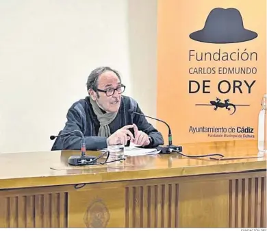  ?? FUNDACIÓN ORY ?? El poeta Jaume Pont durante su reciente estancia en la Fundación Ory de Cádiz.