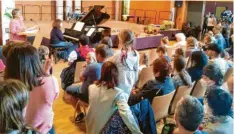  ?? Foto: Michael Daum ?? Der Kultour‰Sommer im Holzwinkel ist mit einem Konzert der Musikschul­e eröffnet worden.