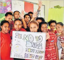  ?? Picture: JONA KONATACI ?? St Marcelin Primary School Year 7 students were part of the Internatio­nal Day against Drug Abuse and Illicit Traffickin­g (IDADAIT) celebratio­ns yesterday.