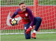  ?? Reuters ?? England’s Jack Butland during a training session. —