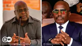  ??  ?? This could be the end of an uneasy alliance between President Felix Tshisekedi (left) and Joseph Kabila (right)
