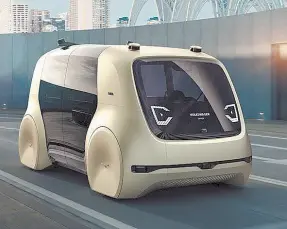  ??  ?? • Los taxis robots, bautizados como "robotaxi", serán muy pronto una realidad tras las avanzadas pruebas hechas con vehículos autónomos.