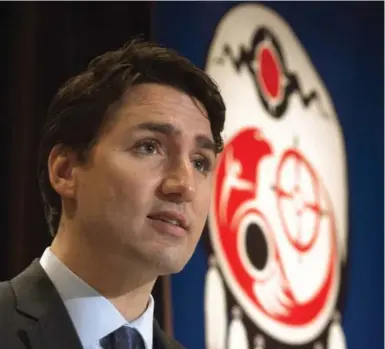  ?? ADRIAN WYLD/THE CANADIAN PRESS ?? Prime Minister Justin Trudeau and the Liberals will have to accept — and convince the public to accept — a more inclusive vision of Canada that accommodat­es indigenous self-government, writes Carol Goar.