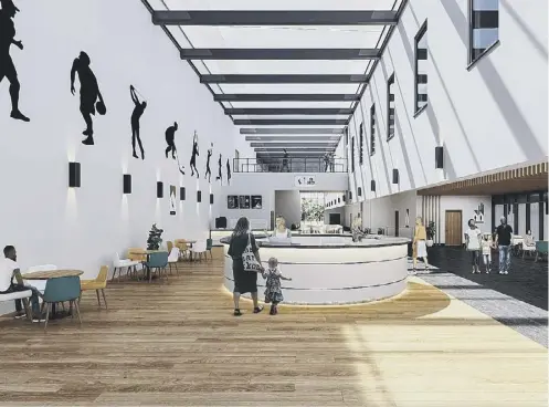  ?? ?? FUTURE: Artist impression inside the new Halifax Leisure Centre