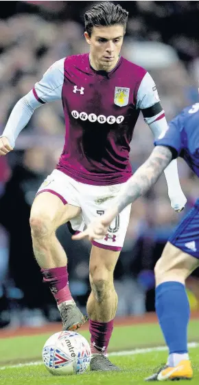  ??  ?? > Jack Grealish ran the show in Villa’s 1-0 victory over promotion rivals