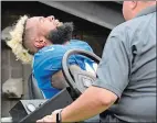  ?? BILL KOSTROUN/AP PHOTO ?? Giants wide receiver Odell Beckham reacts while being carted off the field after an injury during the second half of Sunday’s game against the Chargers at East Rutherford, N.J. The Chargers won 27-22.